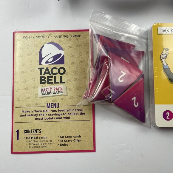 Taco Bell Party Pack Card Game Night Friends & Family Food Themed Board Game - Picture 4 of 6